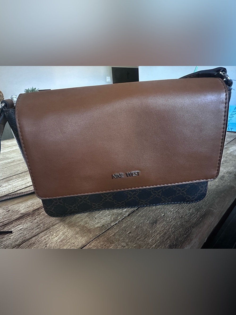 Nine West Brown and Tan Crossbody Bag